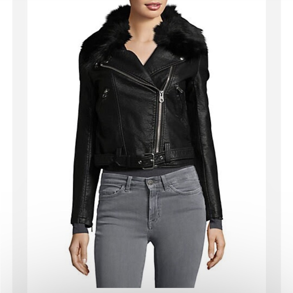 Faux fur trimmed embroidered jacket - Picture 3 of 8